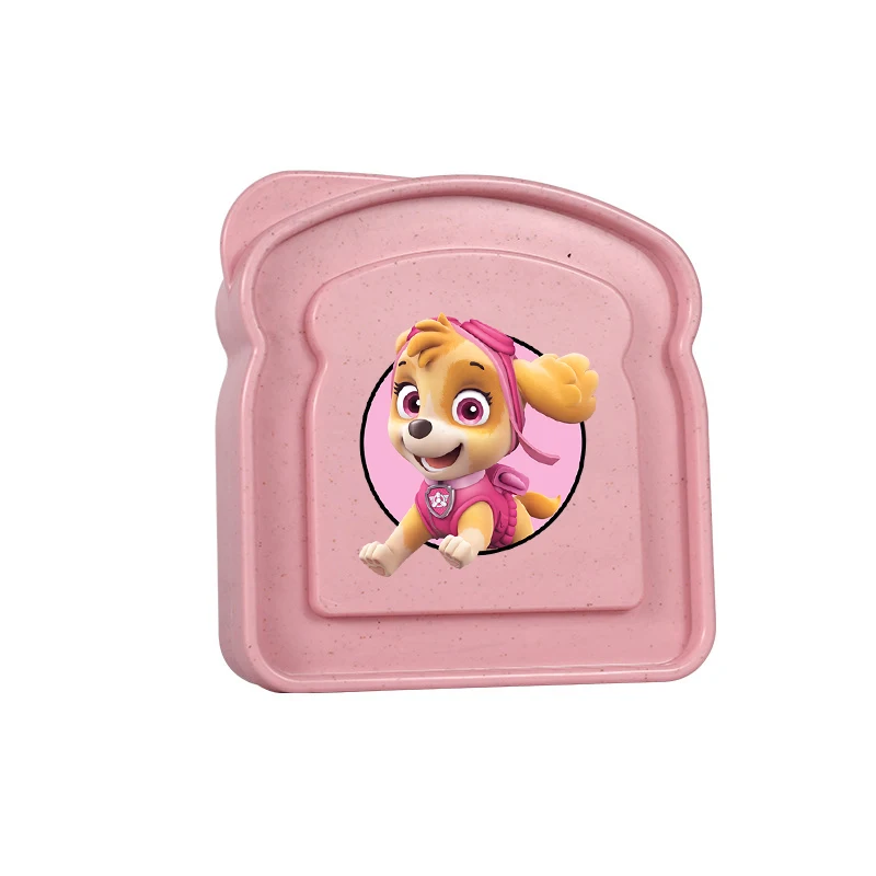 

PAW Patrols Boy Girl Sandwich Container Toast Shaped Portable Lunch Box Student Bento Box with Lid Lunch Case Food Storage Case