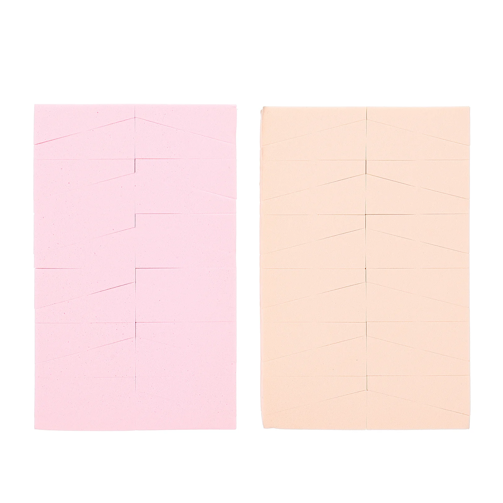 2 szt. Gąbeczek do makijażu w kształcie trójkątów, małe, do blendowania podkładu, do stosowania na sucho i na mokro, dwufunkcyjne, do kremu podkładu.