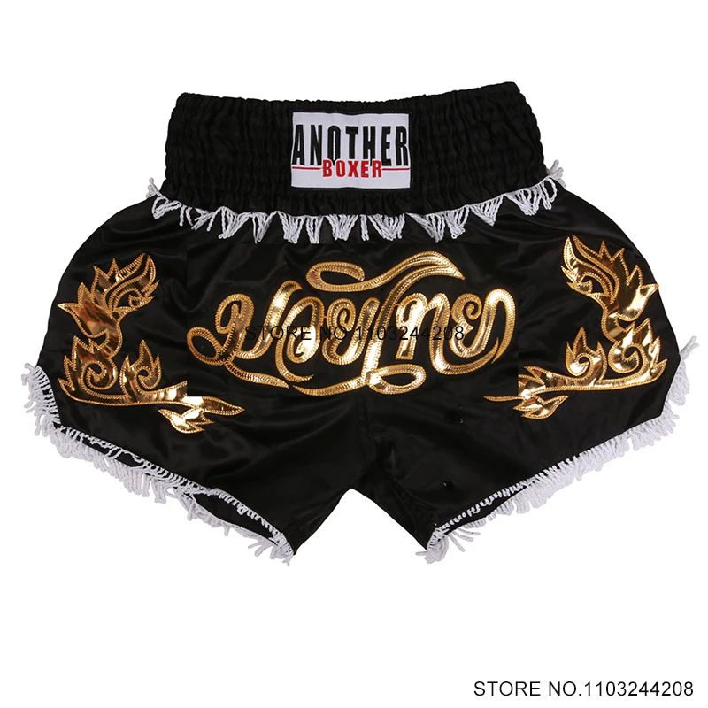 

Muay Thai Shorts Man Kick Boxing Shorts Women Child Boy Girl Gym Sports Fighting Grappling Kickboxing Training Pants Tassels