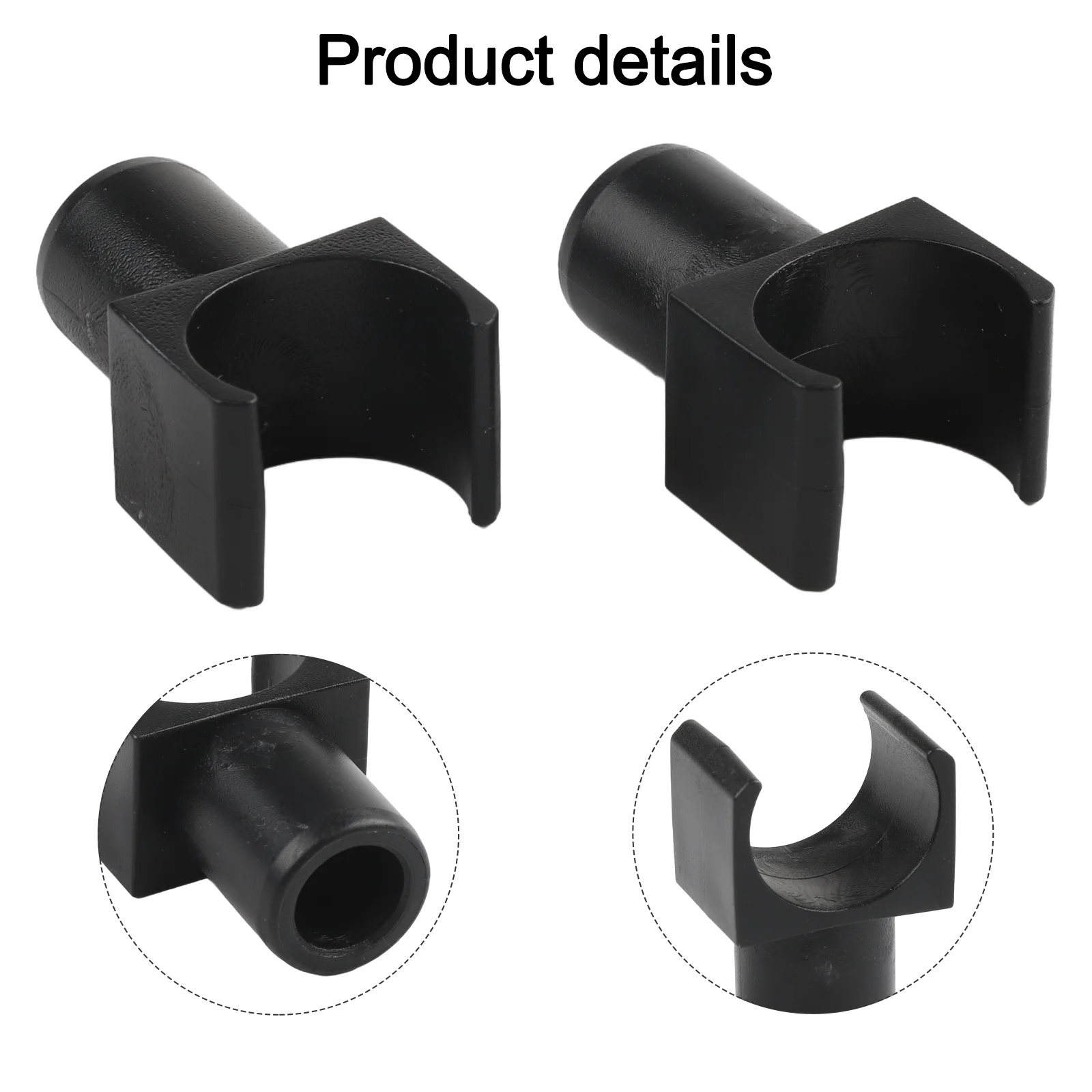 4pcs Black Plastic U-Shaped Rail Slider Set For Wheelchair Seat Guide Replacement Installation Home Building Hardware