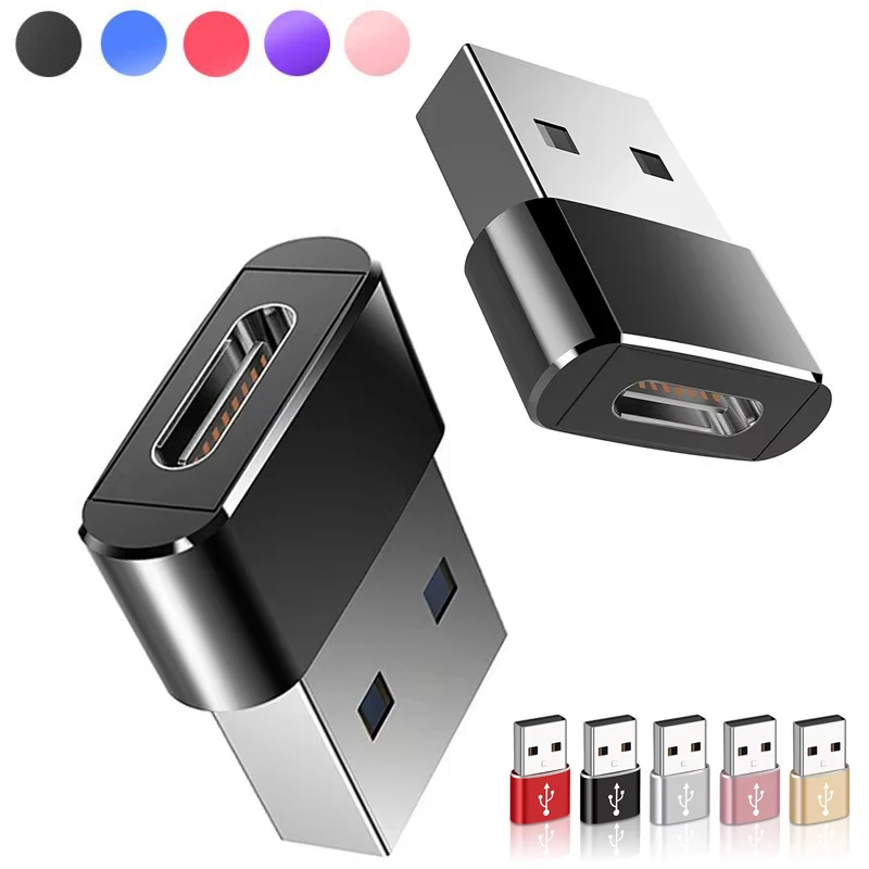 1-5 قطعة USB A إلى نوع C OTG محول USB ذكر إلى نوع C أنثى محول للكمبيوتر الكمبيوتر المحمول ماك بوك سامسونج USB OTG موصل #1