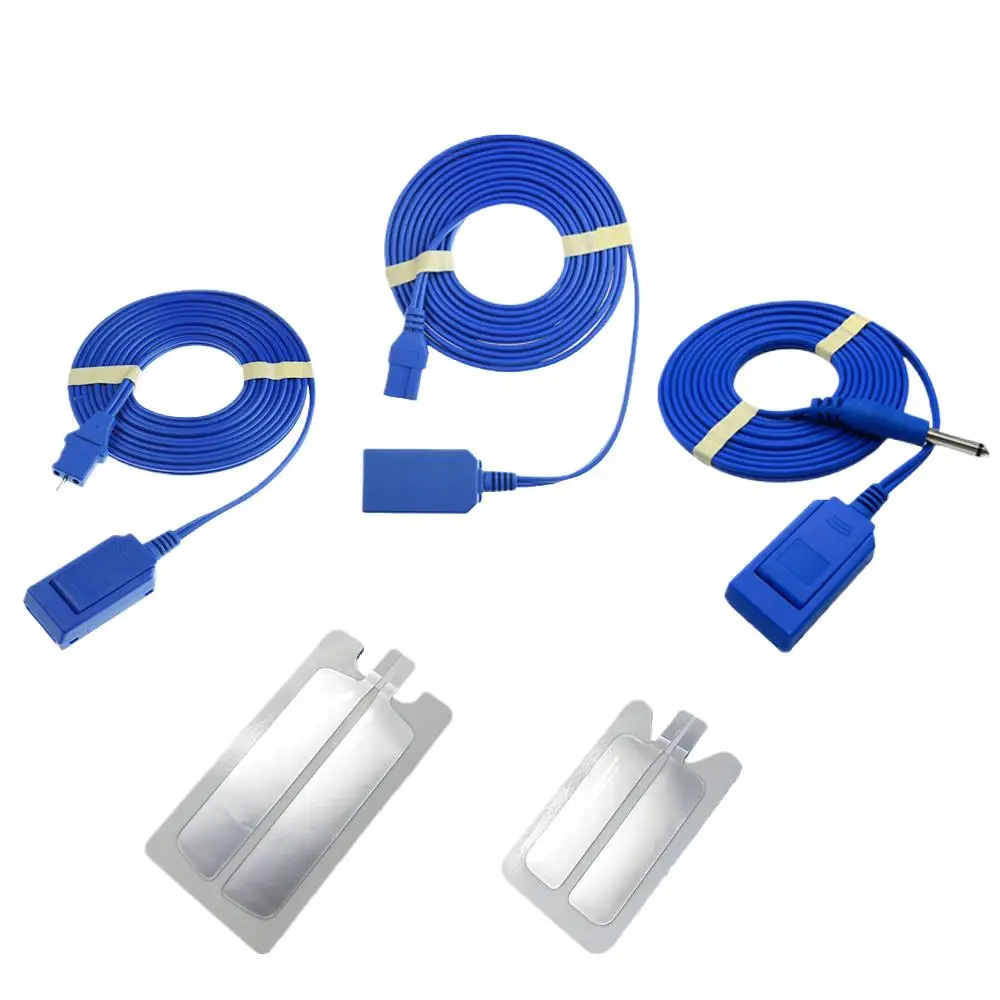 Disposable ESU Plate Bipolar Cable Surgical Electrode and Monopolar Plate High-frequency Electrode Pad Cable Negative Plate