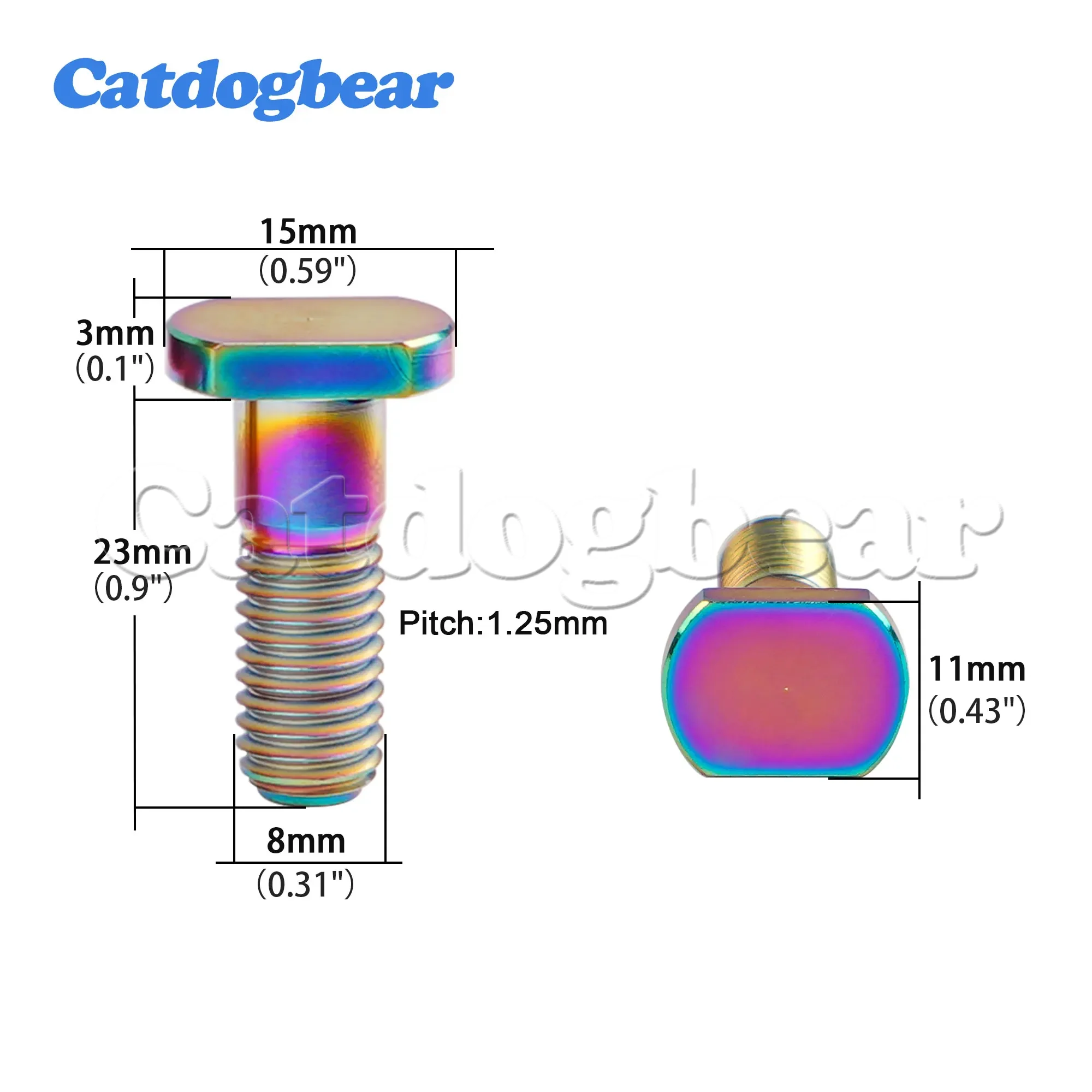 Catdogbear Titanium  Bolt 4PCS M8x23mm Motorcycle Sprocket Screw for Ducati