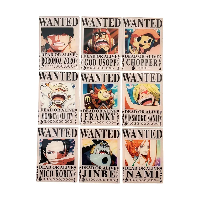 One Piece Series Acrylic Customized Cards Animation Peripherals 3 Billion Wanted Order Nami Sun God Nika Fifth Gear Luffy Guka