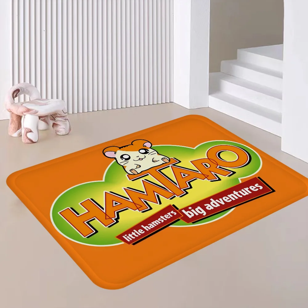 Cartoon Cute Hamtaro Hallway Carpet Washable Non-Slip Living Room Sofa Chairs Area Mat Kitchen Doormat Area Rug