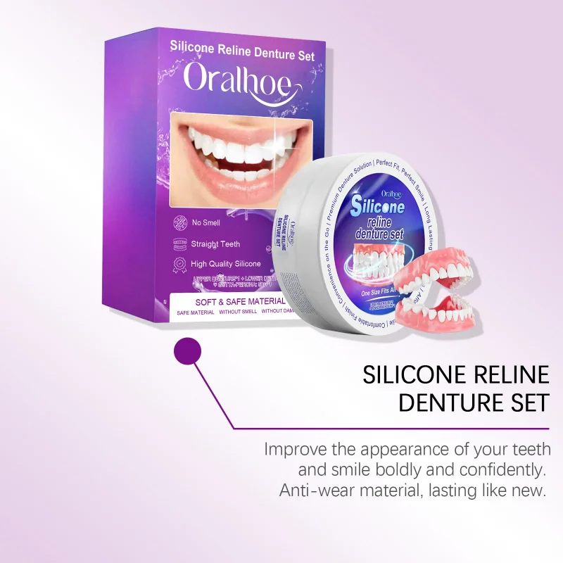 Kit Estetika Gigi Palsu - Gigi Palsu Senyum Alami Untuk Mengisi Celah Gigi Senyum Nyaman Gigi Palsu Silikon Set Gigi Palsu