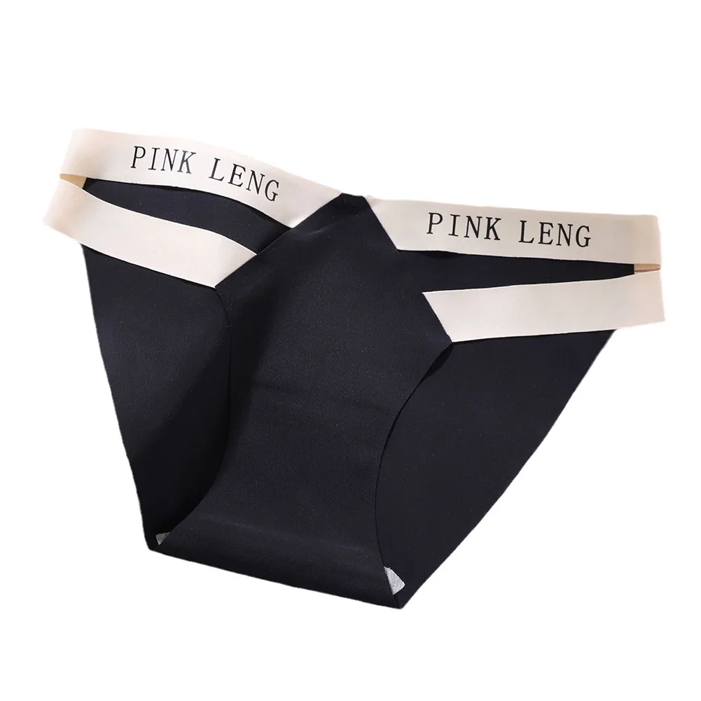 Slip Mutande Elasticità moderata Lingerie sexy rosa Bianco Donna Nero Seta ghiaccio Ragazze Colore pelle azzurro