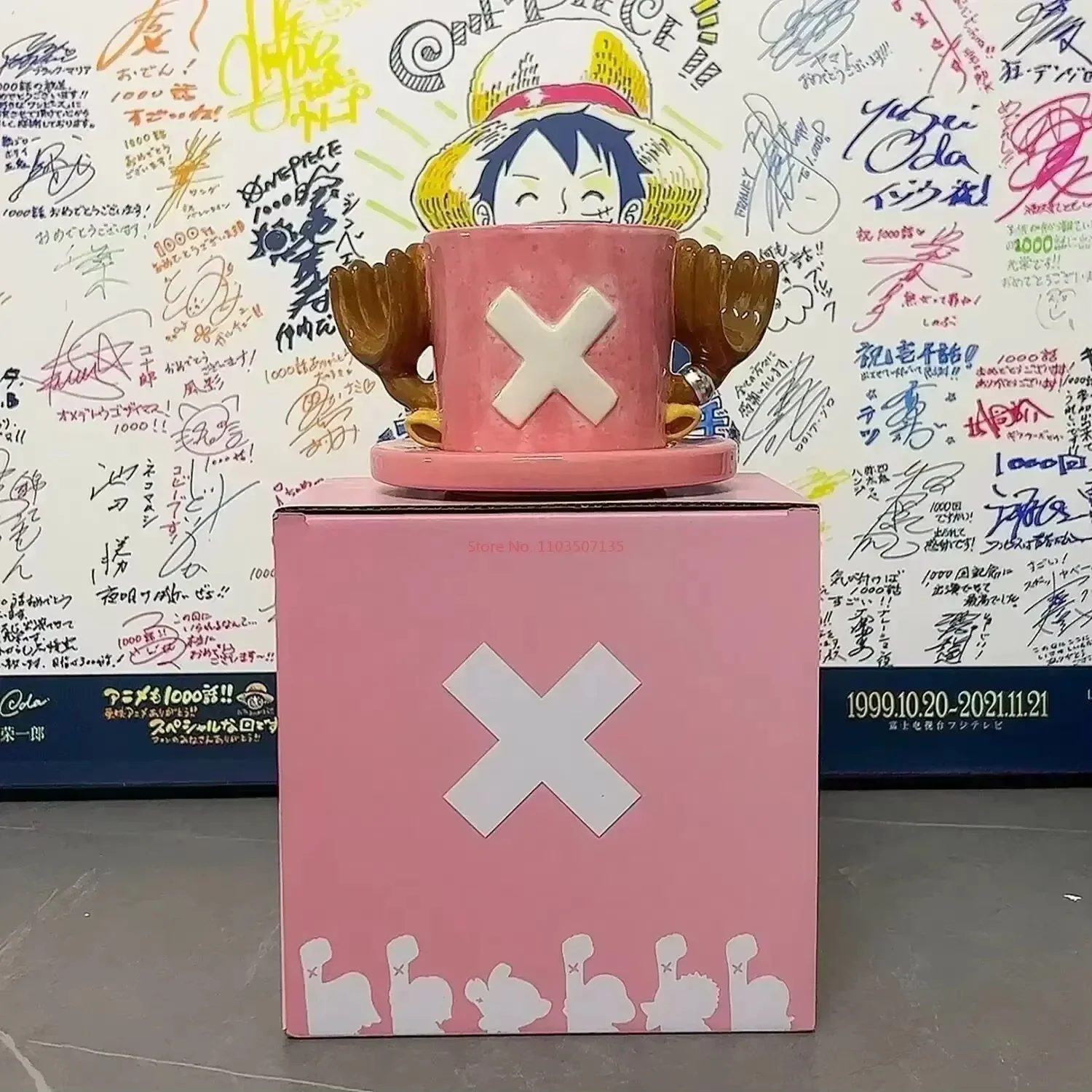 2024 Een Stuk Mok Luffy Keramiek Koffiekopje Anime Figuur Perifere Hoed Vormige Koffie Melk Cup Luffy Ace Sabo Cups Kawaii Geschenken