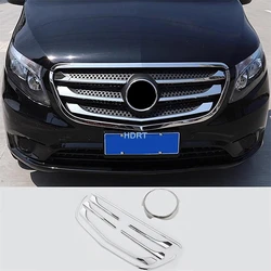 Car Styling Accessories Front Middle Mesh Molding Grid Cover Grill Frame Grille Trim For Mercedes-Benz Vito Metris W447 2017 +