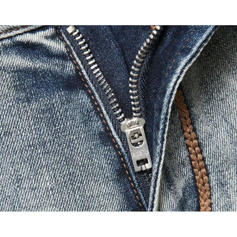 Street Fashion Men Jeans Retro Washed Blue Stretch Slim Fit Vintage Ripped Jeans Men Italian Style Designer Denim Pants Hombre