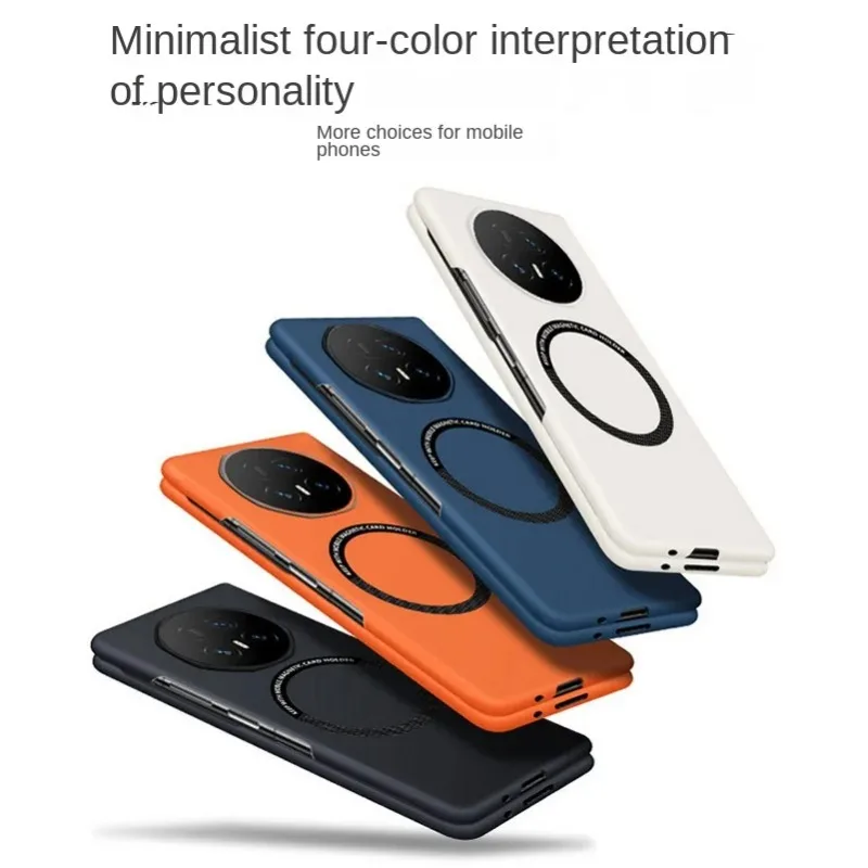 Funda de teléfono magnética de coche sin marco delgada de lujo para Honor Magic V5 V3 V2 Vs3 Vs2 cubierta protectora dura de carga inalámbrica a prueba de golpes