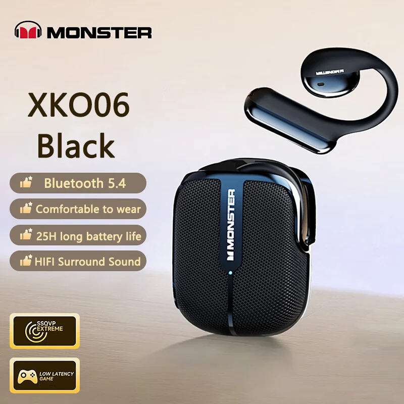 Choice Monster XKO06 OWS Bluetooth V5.4 auriculares estéreo HIFI calidad de sonido música auriculares para juegos diseño ergonómico auriculares deportivos