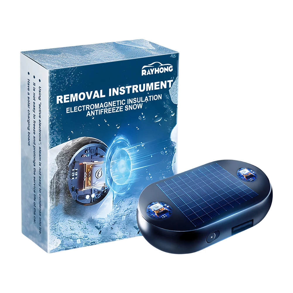 Imagem -06 - Removedor de Neve Antigelo Vidro e Janela do Carro Eletrodos Ativos Dispositivo Deicing Inverno Interferência Molecular Solar Usb