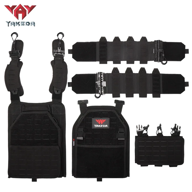 Imagem -03 - Plate Carrier Tactical Vest Caça ao ar Livre Ombro Protetor Ajustável Airsoft Combate Yakeda6094