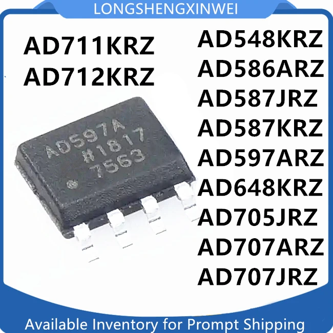 1PCS AD548KRZ 586KR 587ARZ 597AR 648JRZ 705 707JR 711 712 SOP-8 Temperature Sensing Chip IC