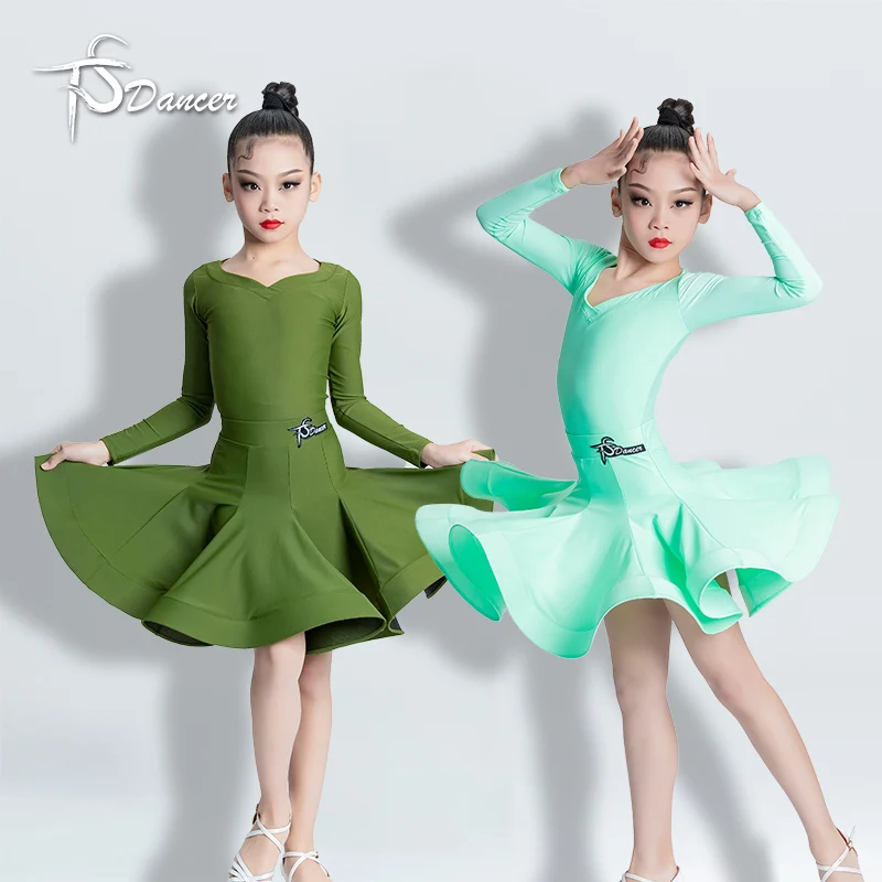 Kids Latin Dance Pantsuit Costumes Ballroom Plus Size Fringe Tassel Dress Pants Girls Salsa Samba Children Stage Outfits Costume