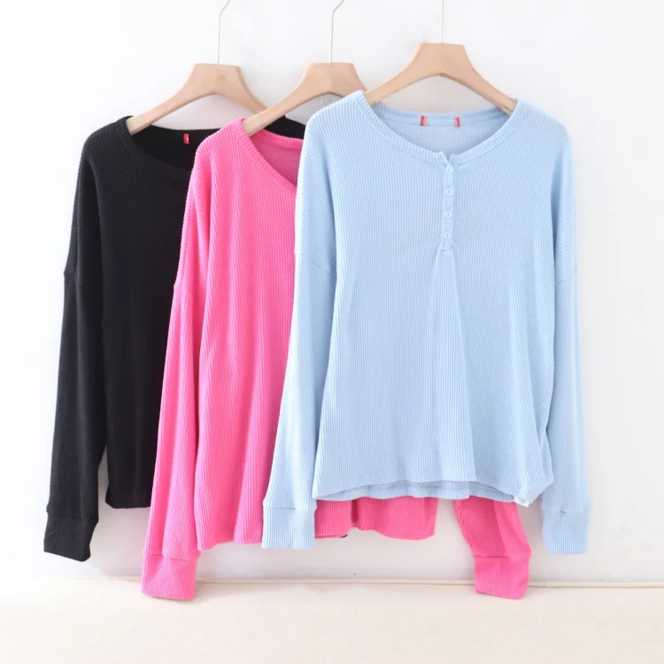 

Slim Fit Basic Sle Long Sve Knitted Sweater Button Plaet Inner Wear Outer Wear Comfortable Elastic Bot up Design