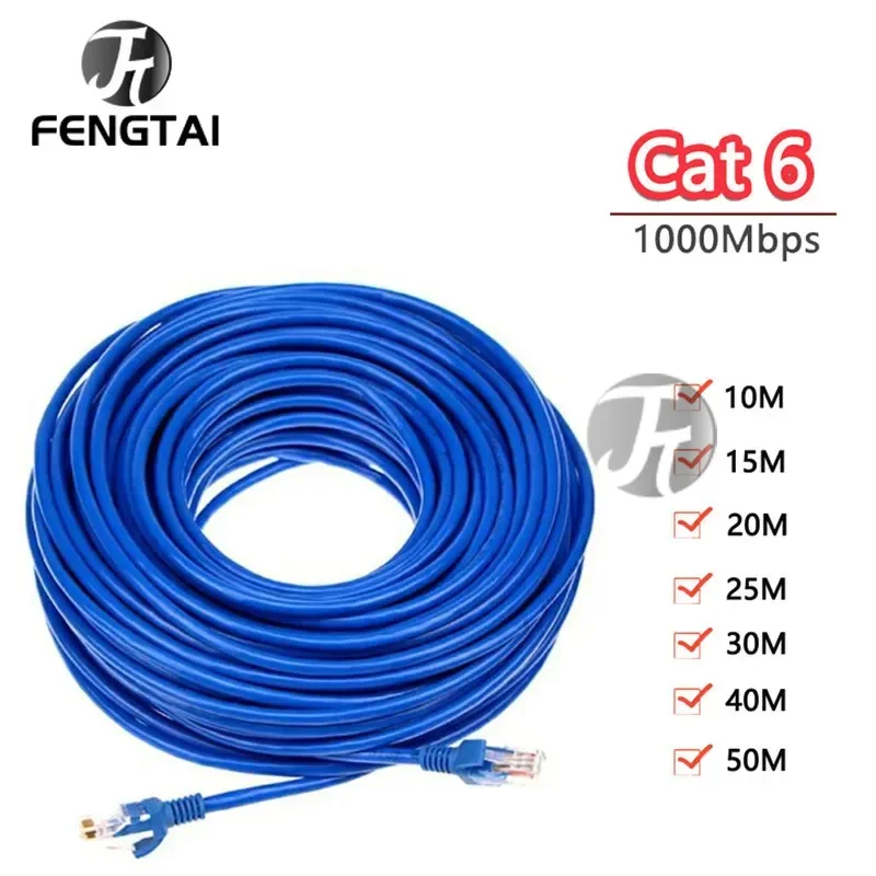 ethernet cable Cat6 Ethernet Cable 50M UTP 10Gbps Cat 6 RJ45 Network Lan Patch Cord 50M for Router Modem Internet RJ 45 Ethernet