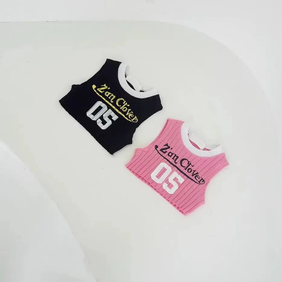 Baby Girls Sleeveless T-shirts Kids Letter Camisole Toddler Underwear Tank Tops 2024 Summer Children's Clothing Korean Style