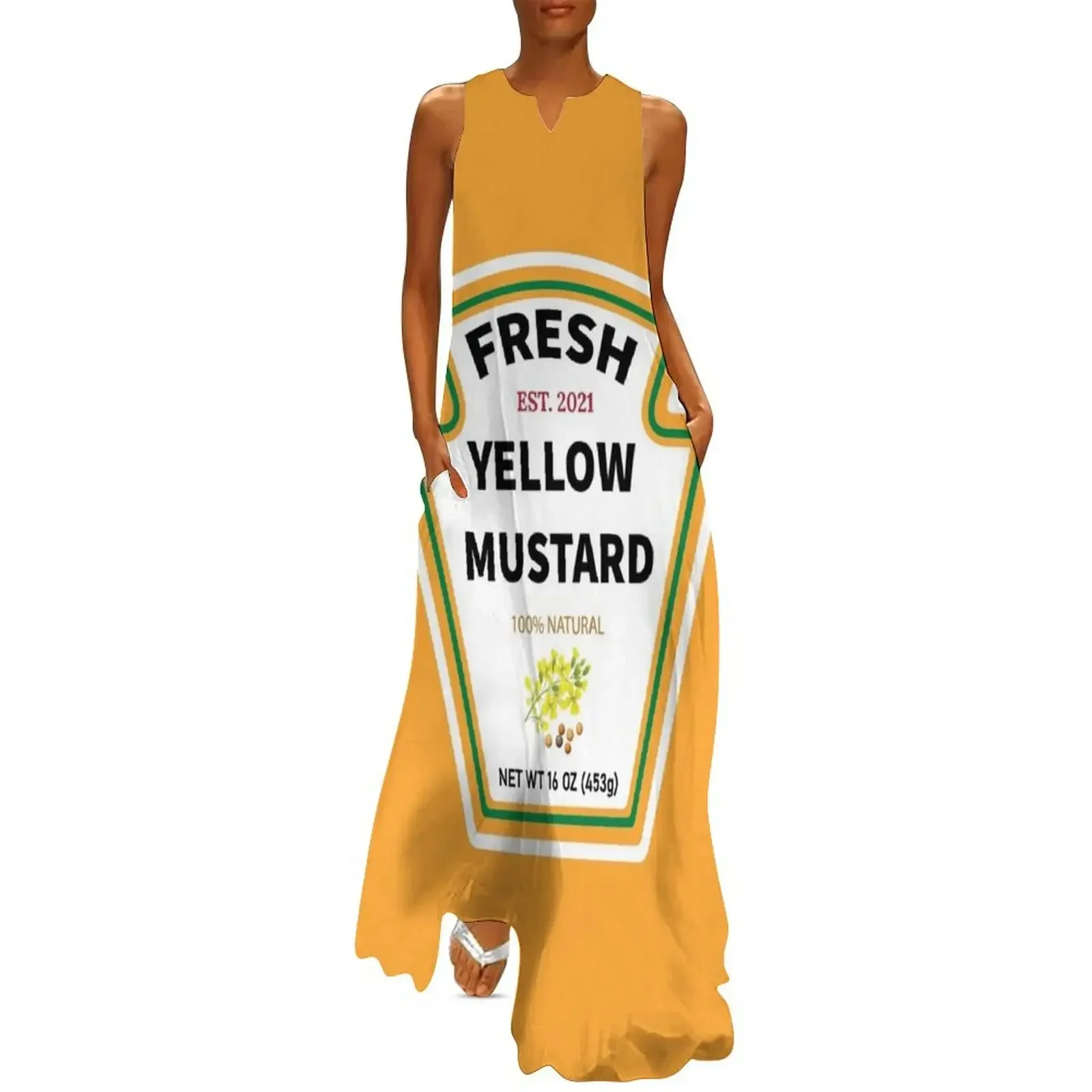 

Fresh Yellow Mustard Halloween Costume Long Dress women dress dress for women dresses for special events