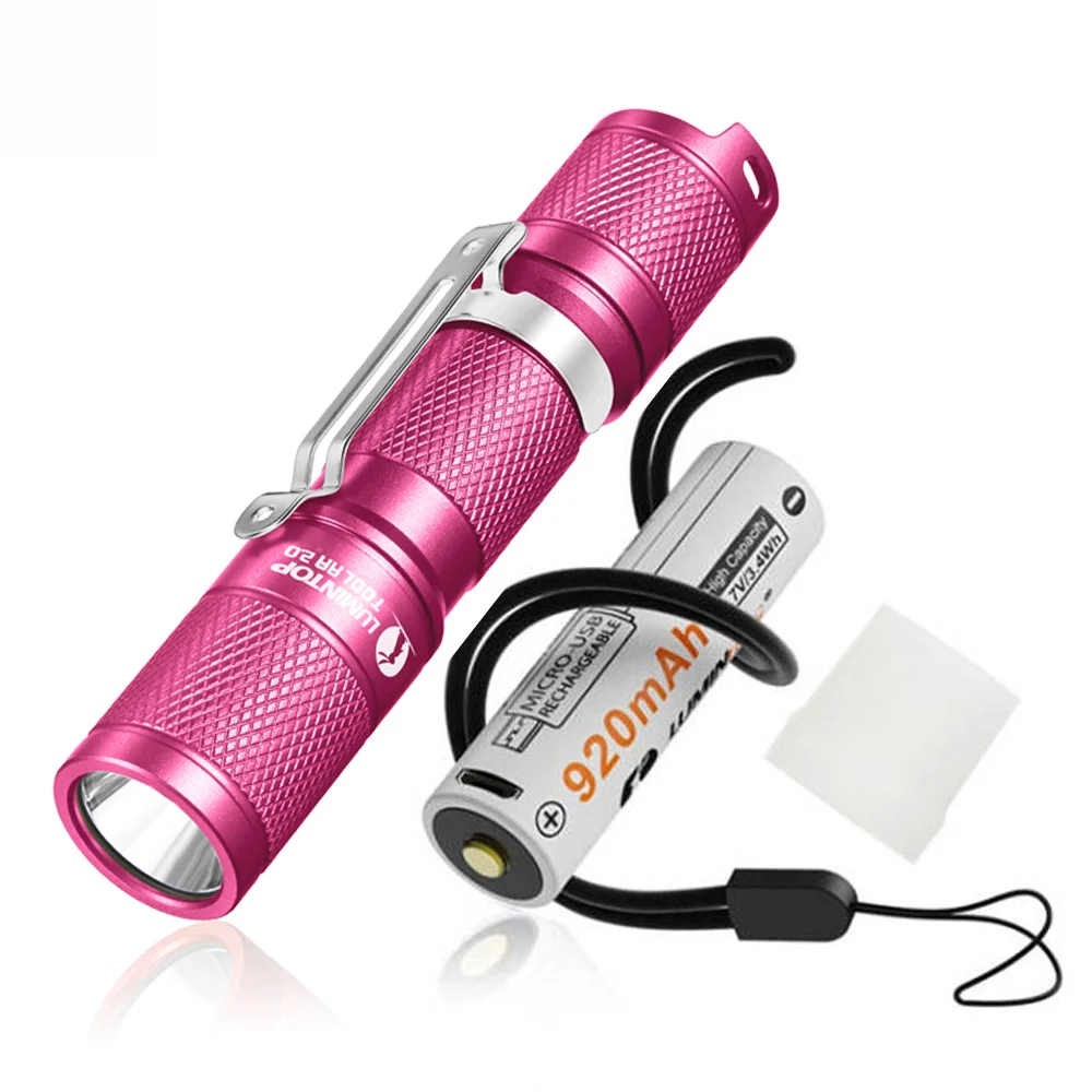 EDC Powerful LED Flashlight Waterproof Pink Outdoor Lighting High Power Camping Torch 14500/AA Light 650 Lumens TOOL AA images - 6