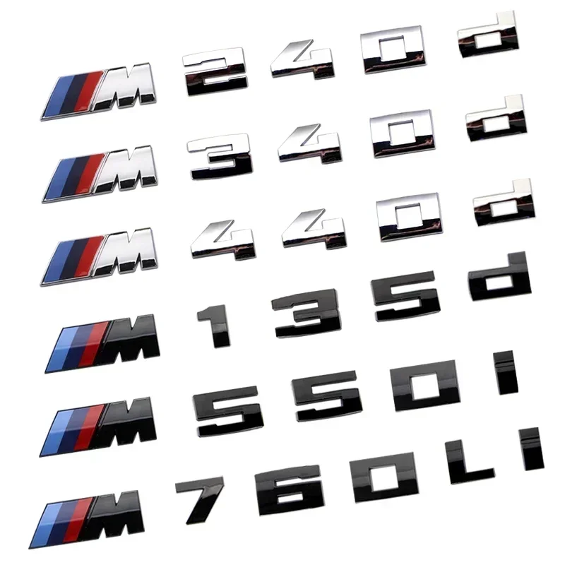 For BMW M power old emblems badge logo M135d M135i M145d M145i M240d M240i M340d M340i M440d M440i M550i M760Li ABS Rear Logo