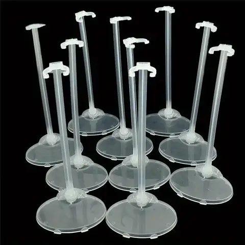 10PCS Transparent Stand Support For Dolls Clear Color Toy Figure Display Holder Prop Up Mannequin Model