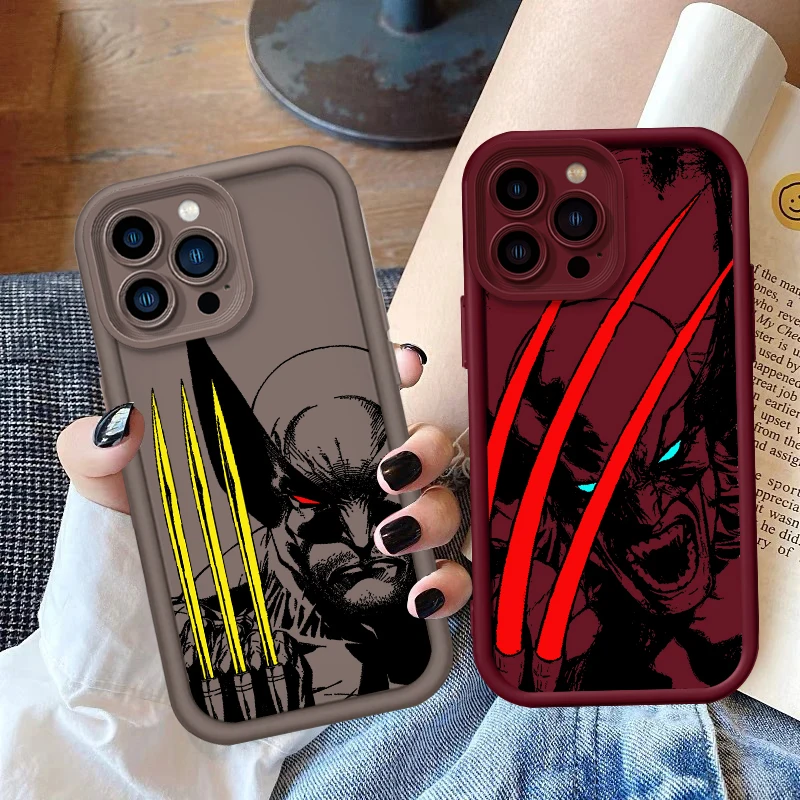 Marvel Wolverine Cool Anime Eye Ladder For Apple iPhone 15 14 13 12 11 XS XR X Pro Max Plus Cover Phone Case