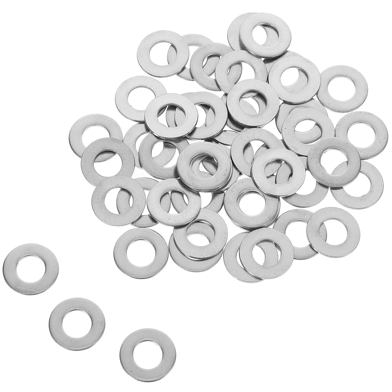 

50pcs Stainless Steel Flat Washers 3/8 Inch 304 Durable For Equipment Repair Washer Set Metal Gaskets Fasteners