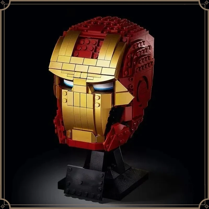 

2026 Super Heroes 3D Model Mini Brick Toy for Home Decor Cool Venom Building Block Spiderman Ironman Darth Vader Head Assembly