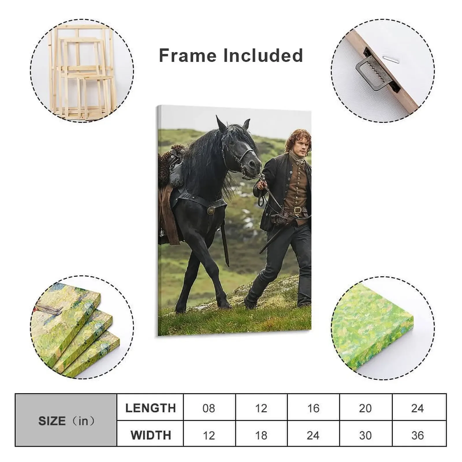 outlander horse sam Canvas Painting wall decor decorative items for home