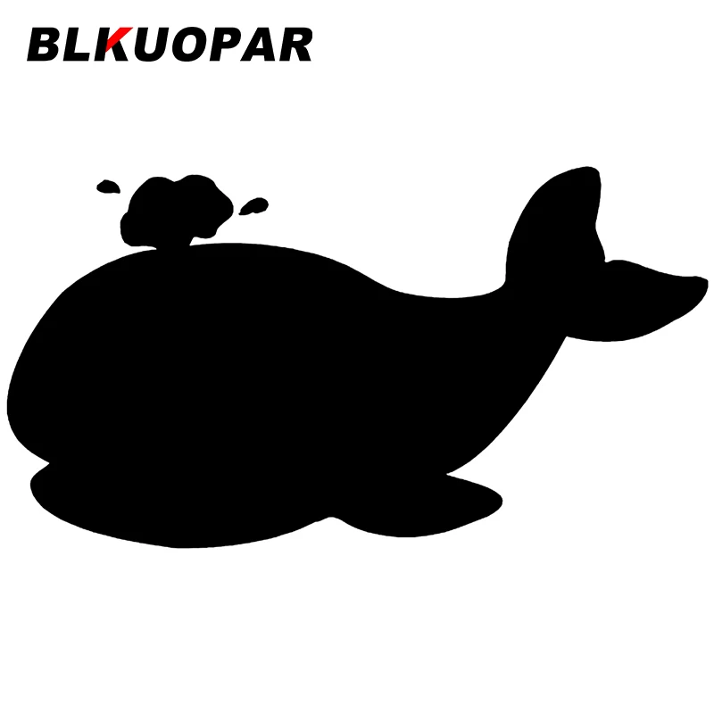 BLKUOPAR For Whale Doodle Icon Car Stickers Personality Occlusion Scratch Sunscreen Decals Waterproof Bumper Car Door Protector