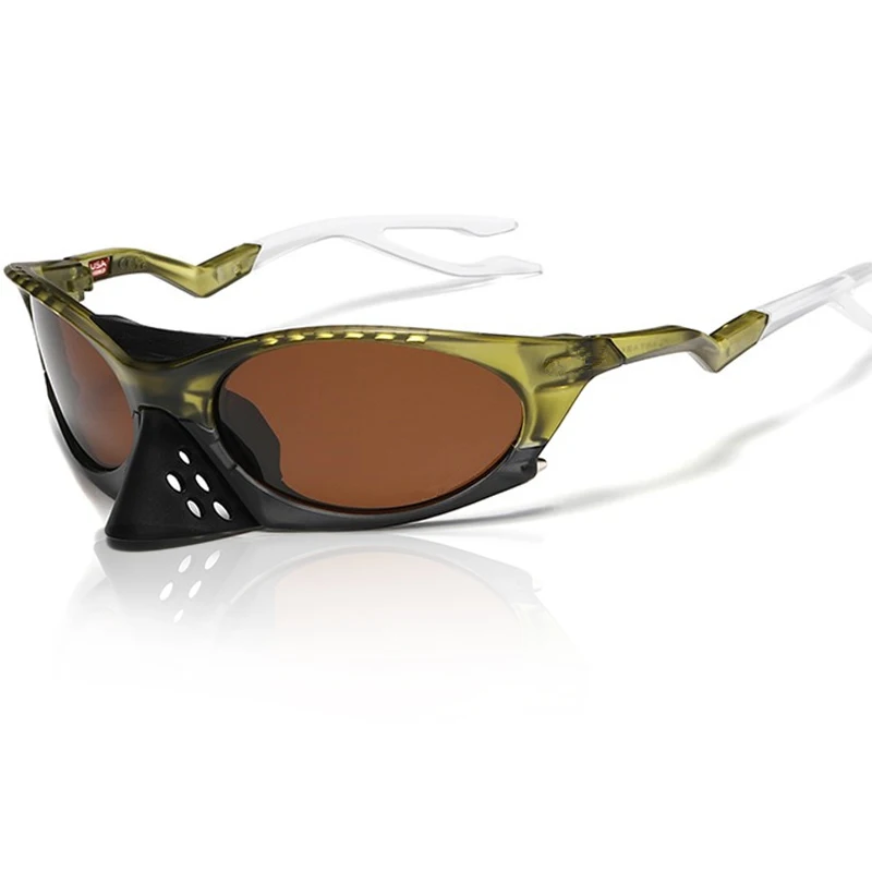 المتضخم Steampunk النظارات الشمسية الرجال العلامة التجارية تصميم مرآة فاسق نظارات شمسية للرجال الذكور الصيد نظارات رياضية UV400