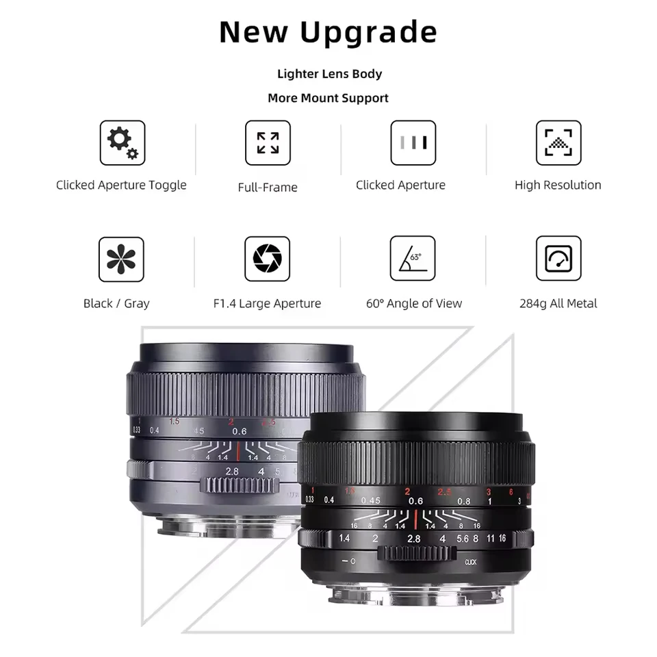 7artisans 35mm F1.4 III Full Frame Large Aperture Camera Lens for Portrait Photography with Sony E A7RIII Nikon Z50 Canon R L