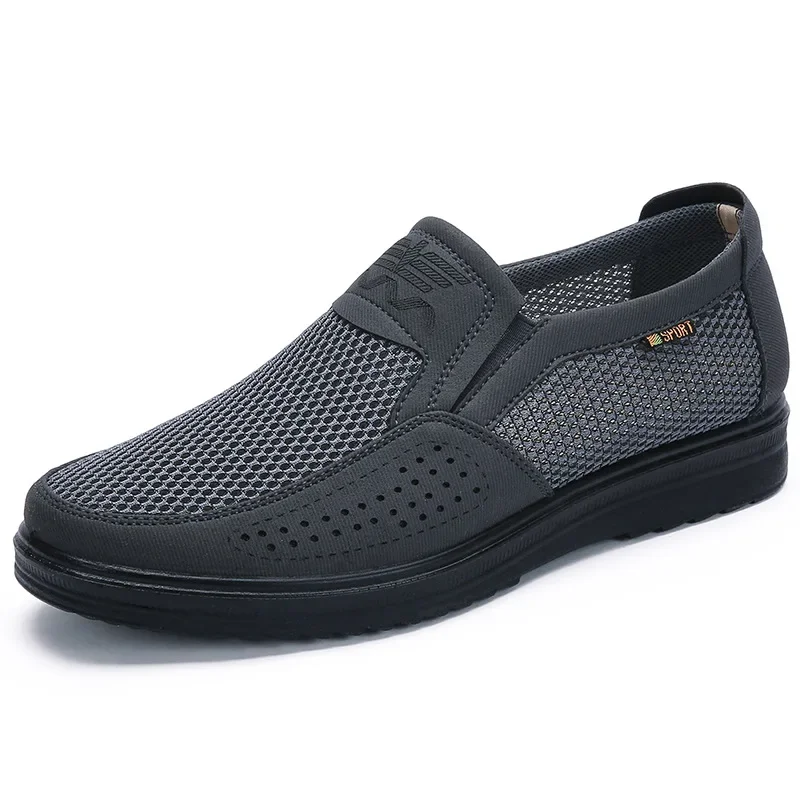 Sapatos masculinos de malha high-end, flats super leves, calçados casuais de verão, marca nova, vendas quentes, tamanhos grandes 38-48, 2022