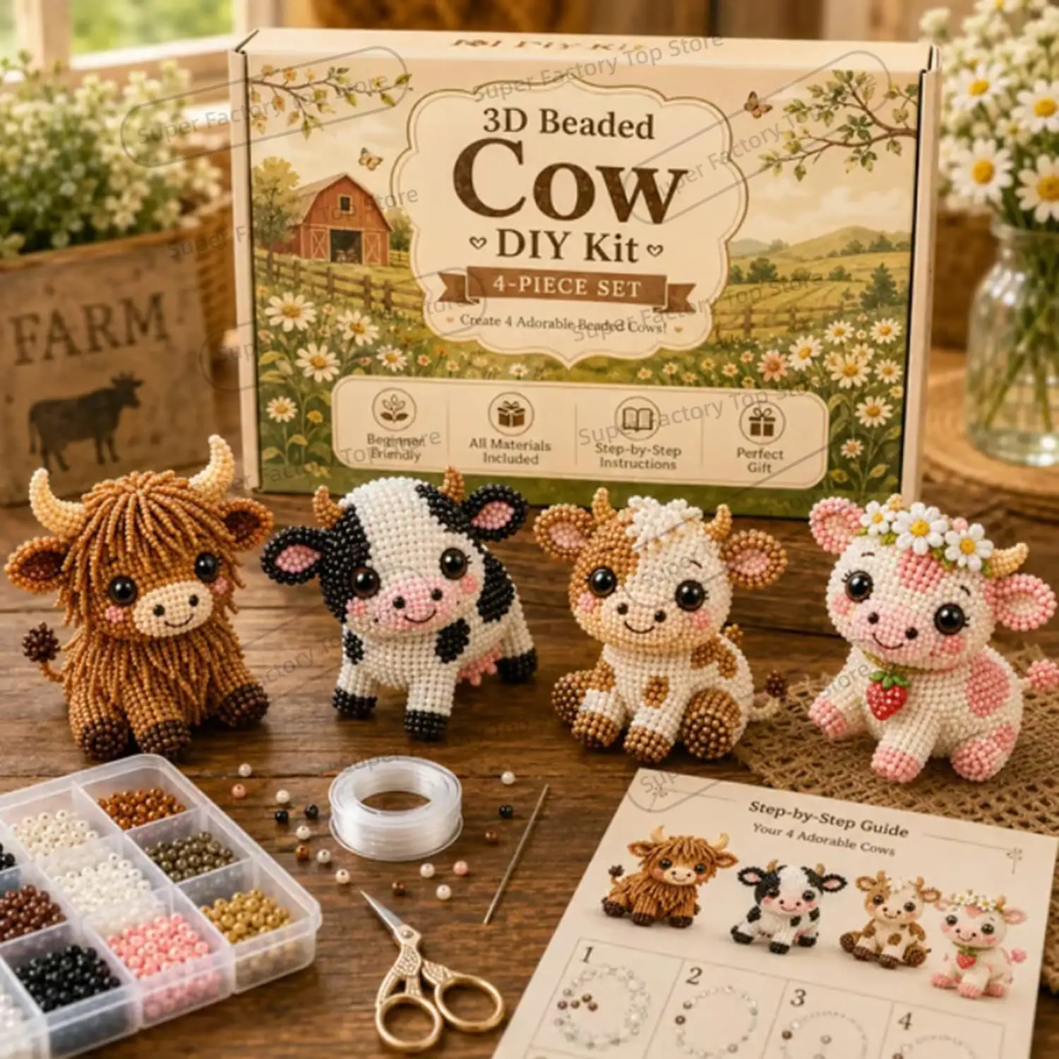Creative Beaded Mini 3D DIY Kit Collection, Tiny 3D Beaded Animal DIY Kit, Petite Beaded Animal Craft Kit,Gifts for Craft Lovers