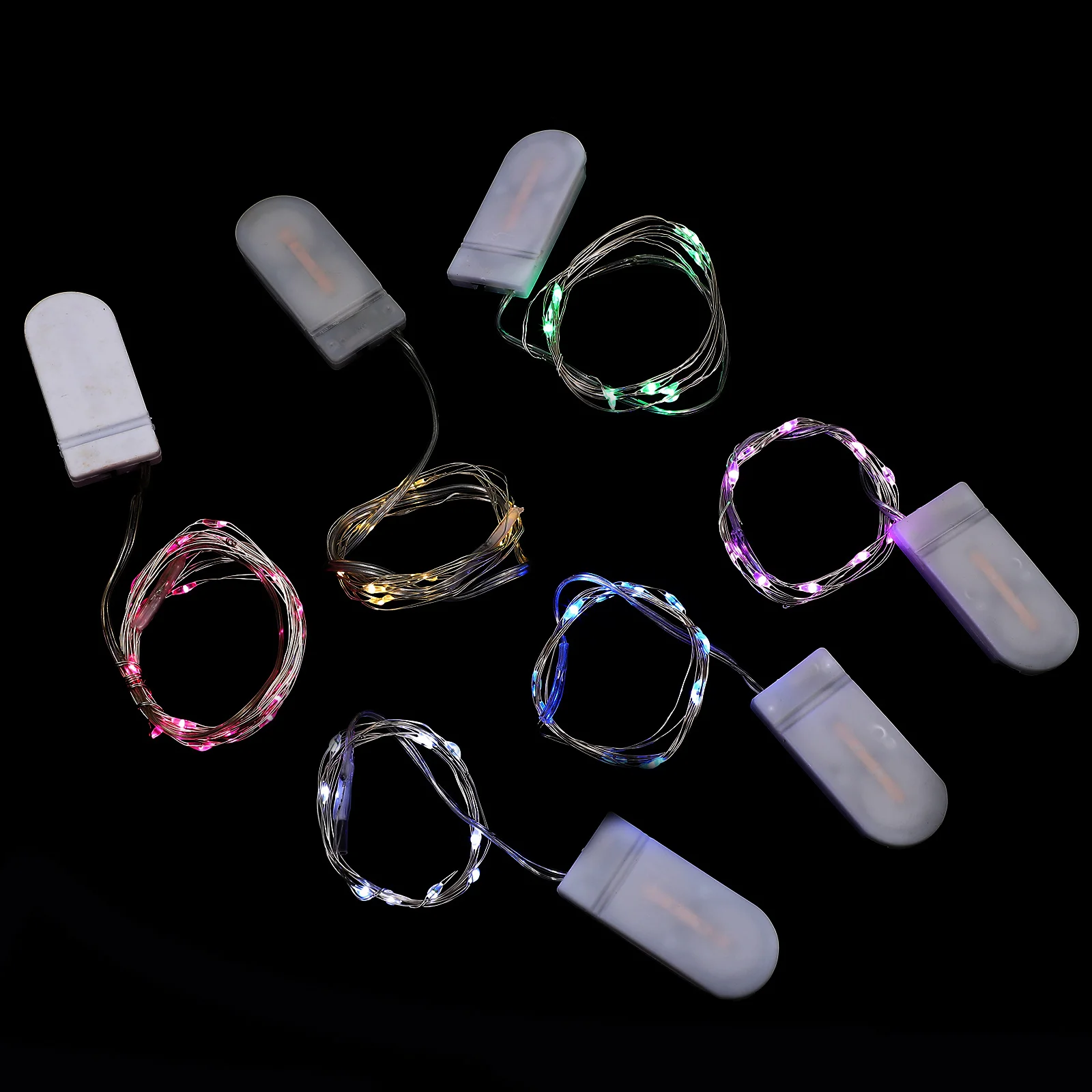 6 قطعة سلسلة مصباح مهرجان ملون تعمل سلسلة ضوء لديكور عيد الميلاد مشهد الزفاف تخطيط مصباح حلية #2