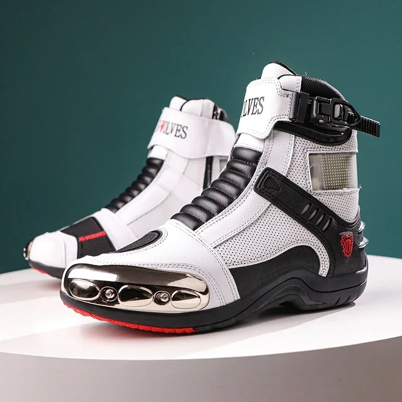 New Motorcycle Boots Men Women Knight Outdoor Riding Anti-slip Winters Sneakers Shoes Bicycle Mountain Racing Road Speed Autumn