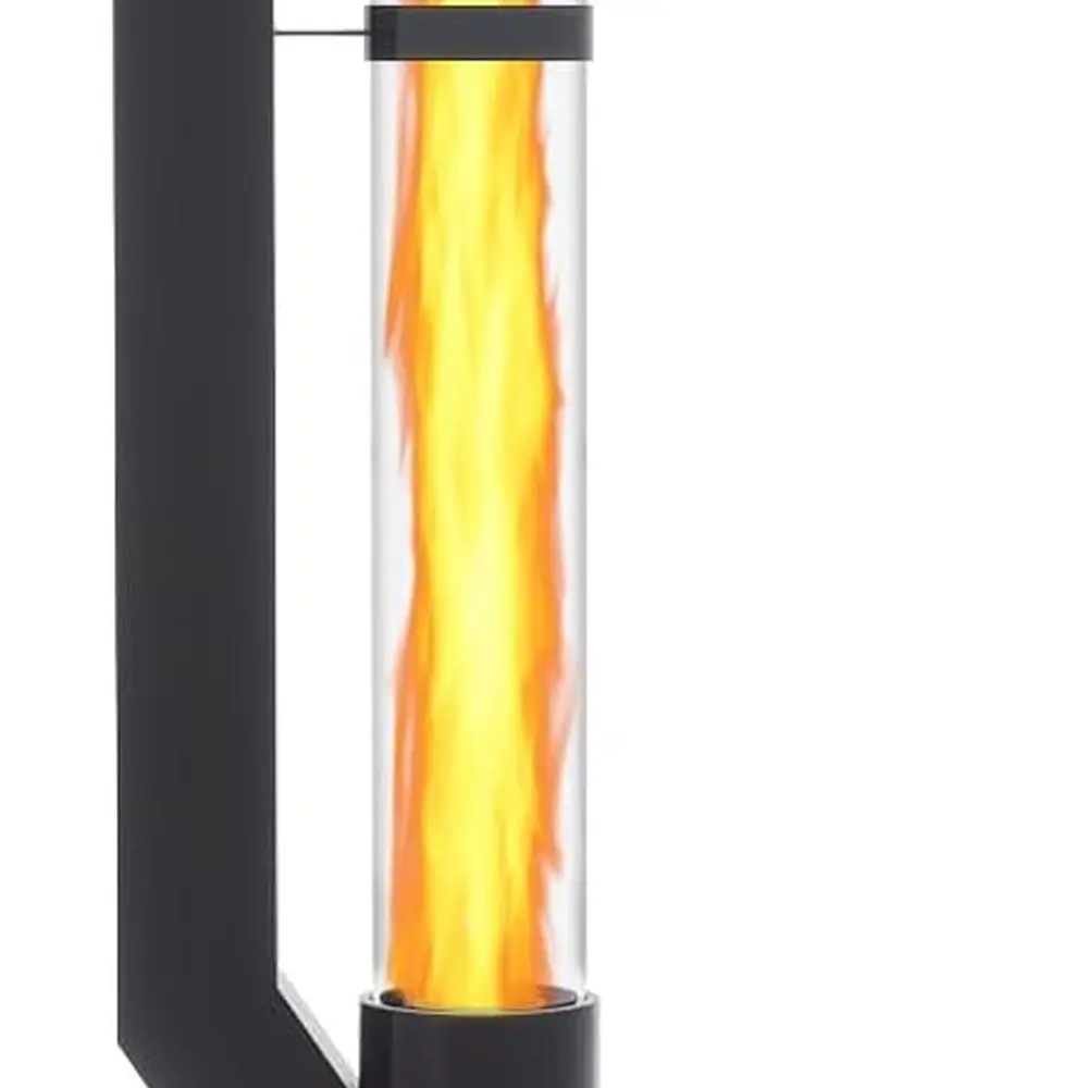 

Portable 64-Inch Wood Pellet Fire Pit with Glass Tube, Outdoor Patio Heater for Backyard, Porch, and Garden