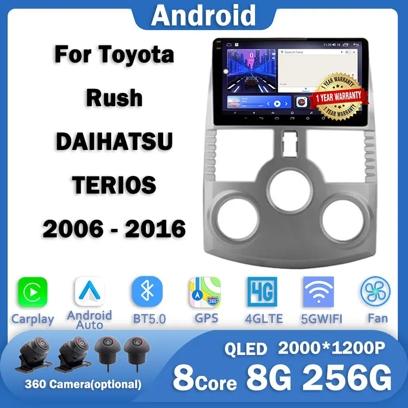 

9'' For Toyota Rush DAIHATSU TERIOS 2006 - 2016 Android 14 Car Radio Multimedia Video Player Navigation 4G GPS No 2din dvd