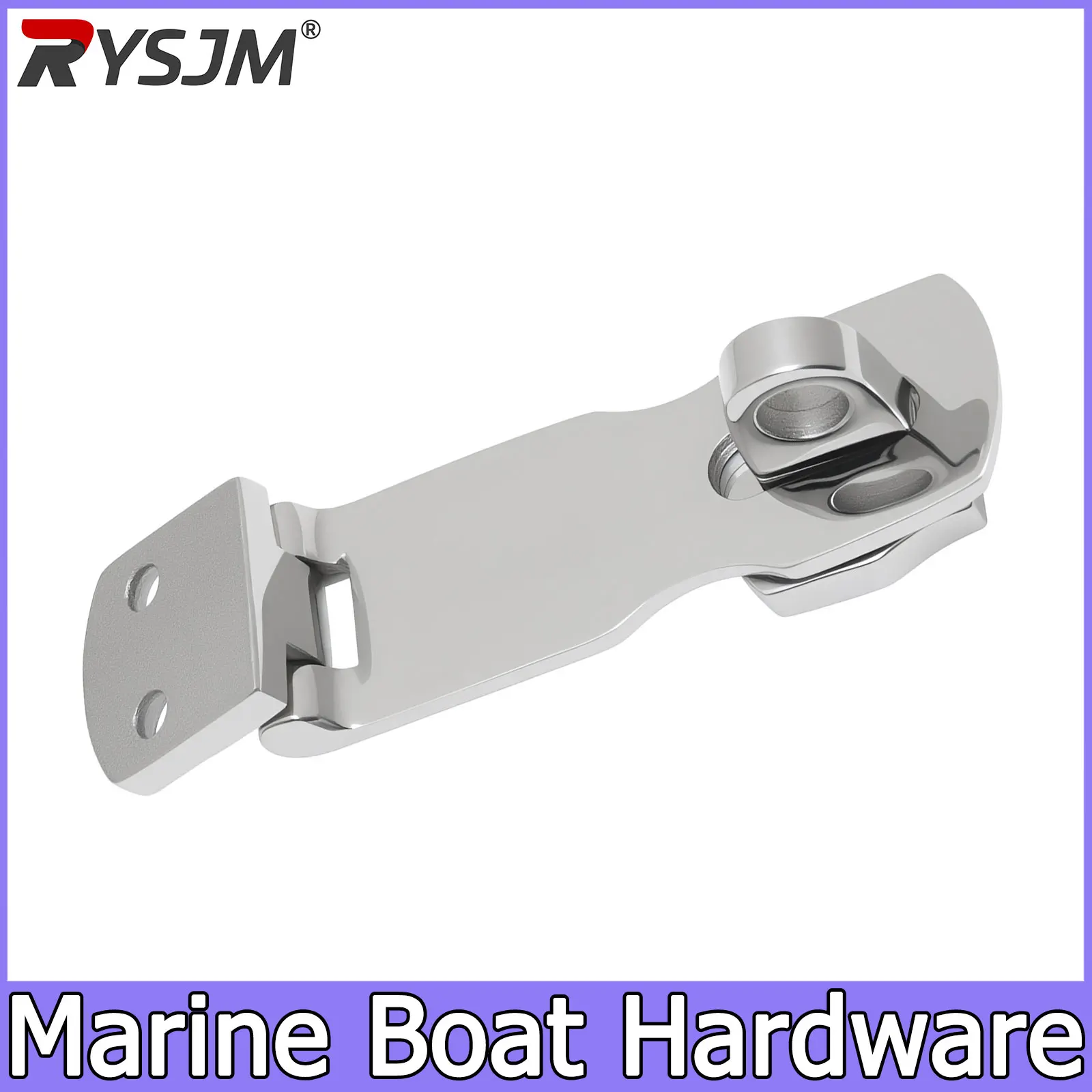 1pc Marine Hardware Padlock Boat Swivel Eye Locking Hasp Latch Hardware 3" Marine Accessories 316 Stainless Steel