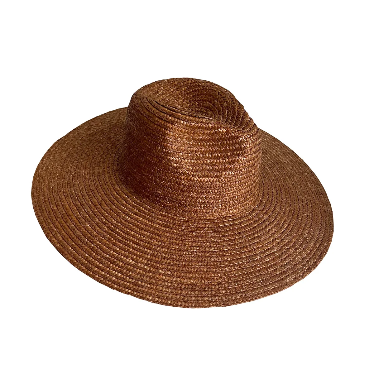 Large Brim Panama Straw Hat For Women High-end Straw Beach Hats Ladies Black Summer UV Hats Travel Sunscreen Outdoor Hat