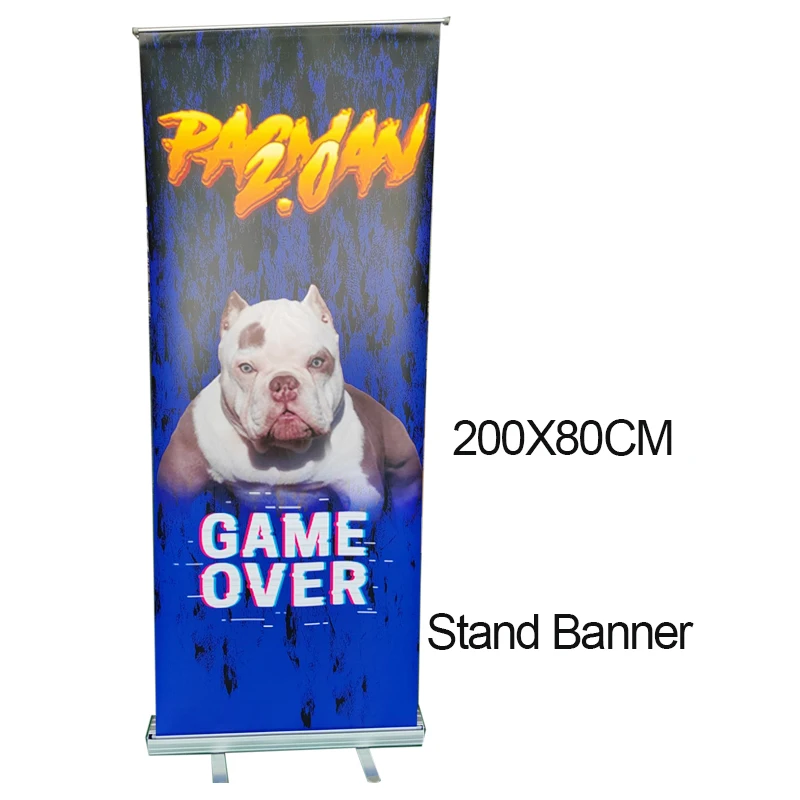 

6.5x2.3FT Stand Banner Customized Screen Rolling UP Customized Logos Customized Size For Outdoor Promotion Free Shipping