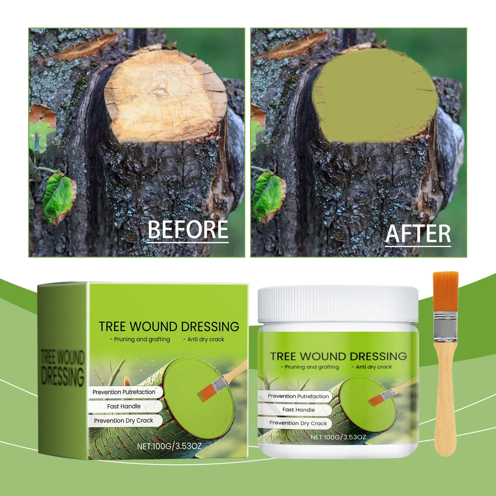 Tree Wound Sealer Smear Tree Repair Tree Wound Pruning Sealer Pruning Sealer, Plant Grafting Paste Smear Tree Repair Tools