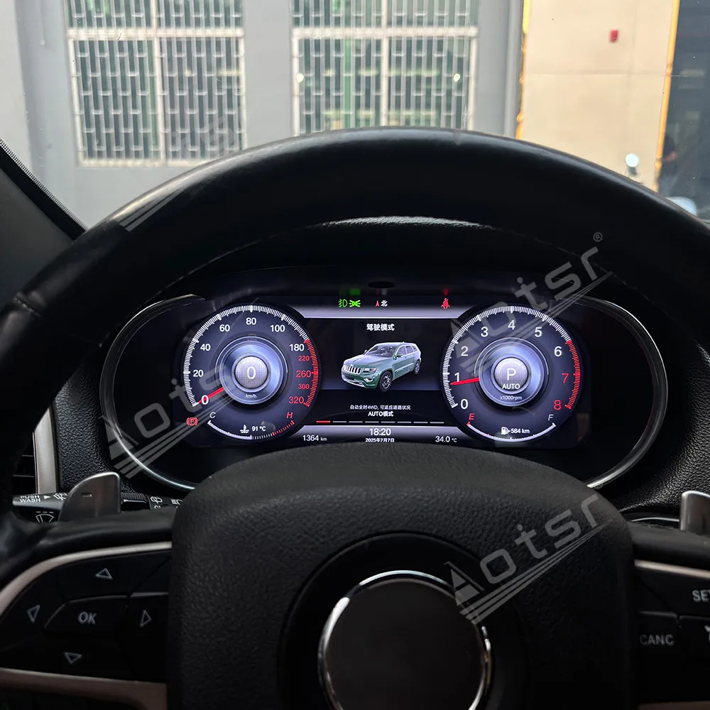 Carplay For Jeep Grand Cherokee 2013-2018Car LCD Instrument Panel Digital Cluster Virtual Cockpit Dashboard Speedodometer