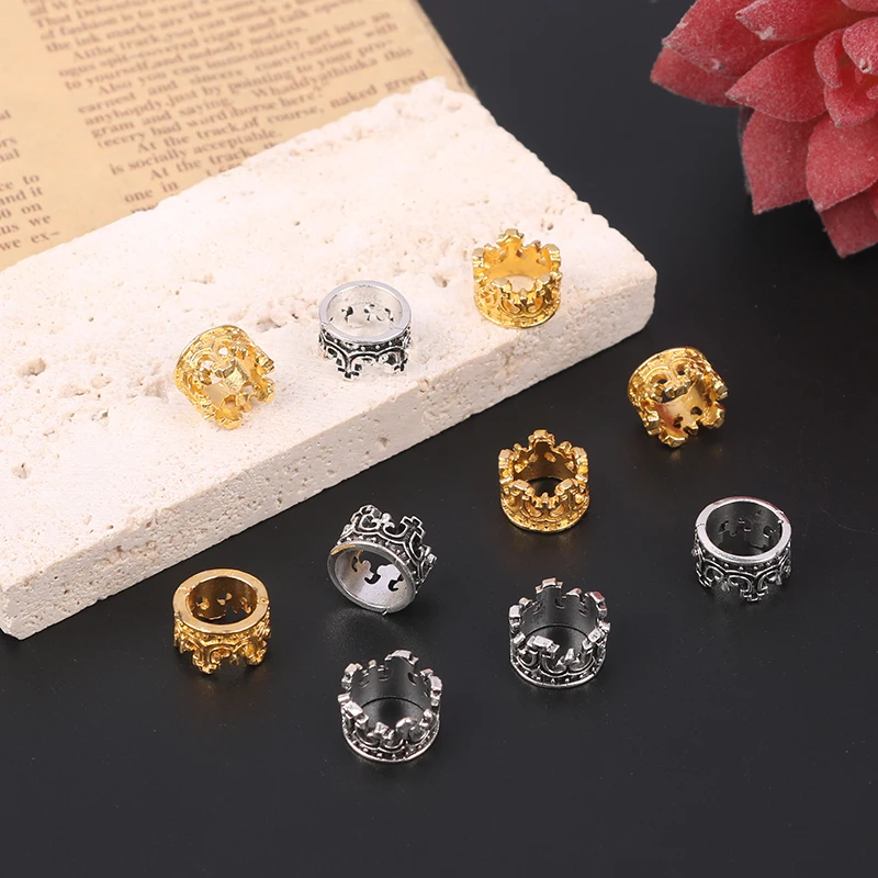 10pcs Mini Metal Crown Model Toys Dolls Accessories Mini Doll Headwear Clothing Dollhouse Miniature Accessories