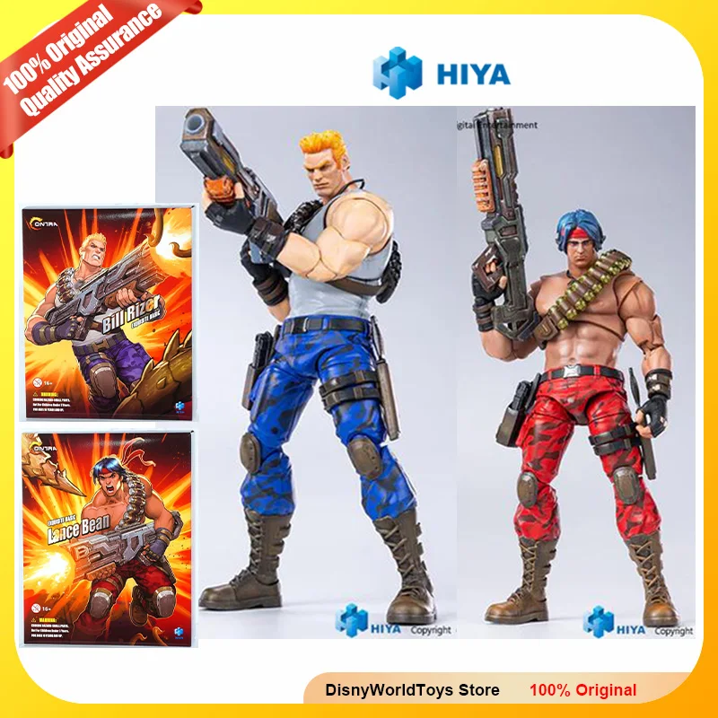 

100% Original Anime Figure HIYA Contra Operation Galuga Bill Rizer and Lance Bean 1/12 Genuine In Stock Collection Model Toys