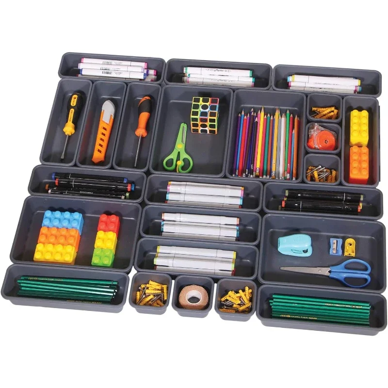 2026-8Pcs/Set Adjustable Drawer Organizer Trays for Makeup Cosmetics Sundries Kitchen Bathroom Closet Jewellery Holder Divider