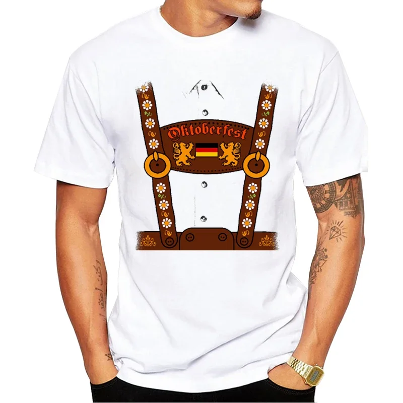 O-Neck Short Sleeve Tshirts Printed Cool Tops Funny Tees anime clothes 2024  Hot Sales Oktoberfest Lederhosen Men T-Shirt tops