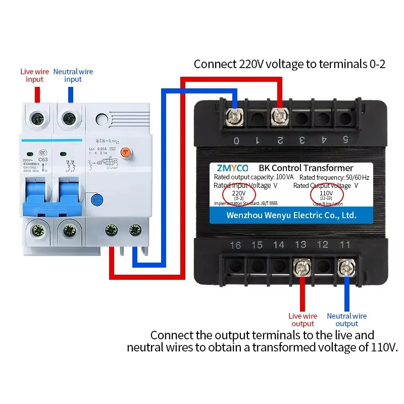 制御産業用カスタムトランスフォーマー 入力400VAC 380V 220V 230VAC 出力24VAC 12V 低周波低圧電源絶縁